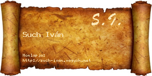 Such Iván névjegykártya