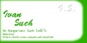 ivan such business card